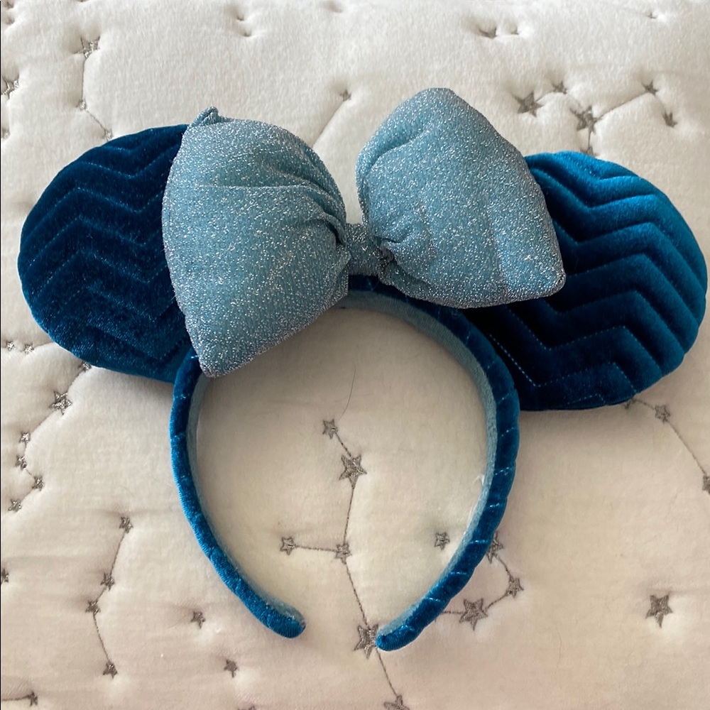 Disney Blue and Silver Minnie Mouse Ears Headband